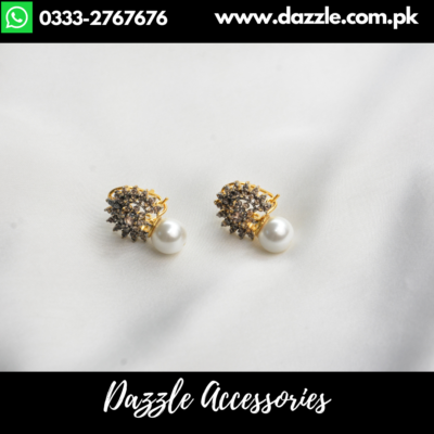 Champagne Pearl Stud Earrings
