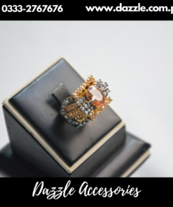 Champagne Statement Gold Plated Ring