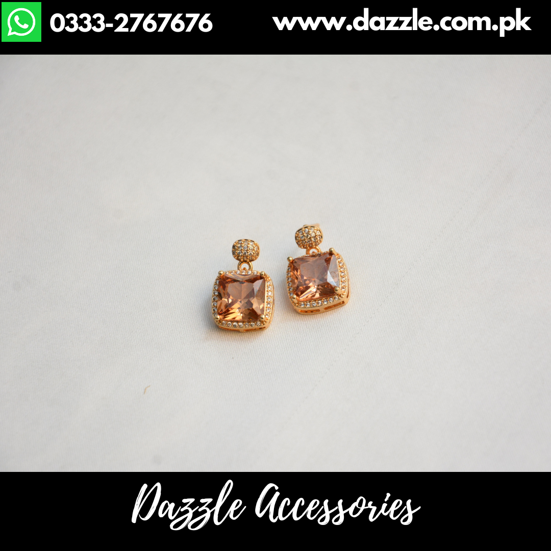 Champagne Stud Earrings for girls