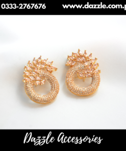 Gold Plated Unique Champagne Earrings