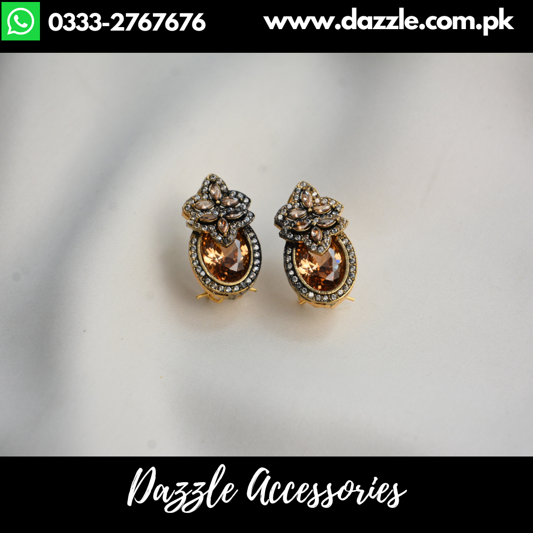 Golden Antique Stud Earrings