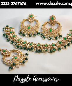 Green Antique Bridal Choker Necklace Set