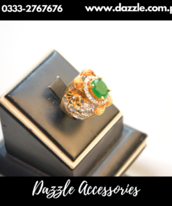 Green Statement Adjustable Ladies Ring