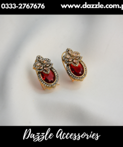 Maroon Antique Stud Earrings