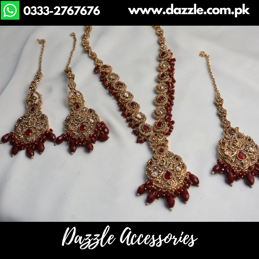 Maroon Small Maala Set