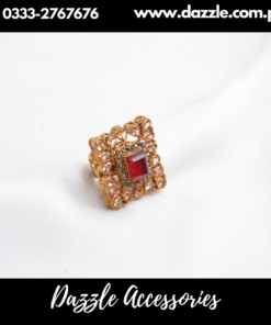 Maroon Turkish Adjustable Ladies Ring