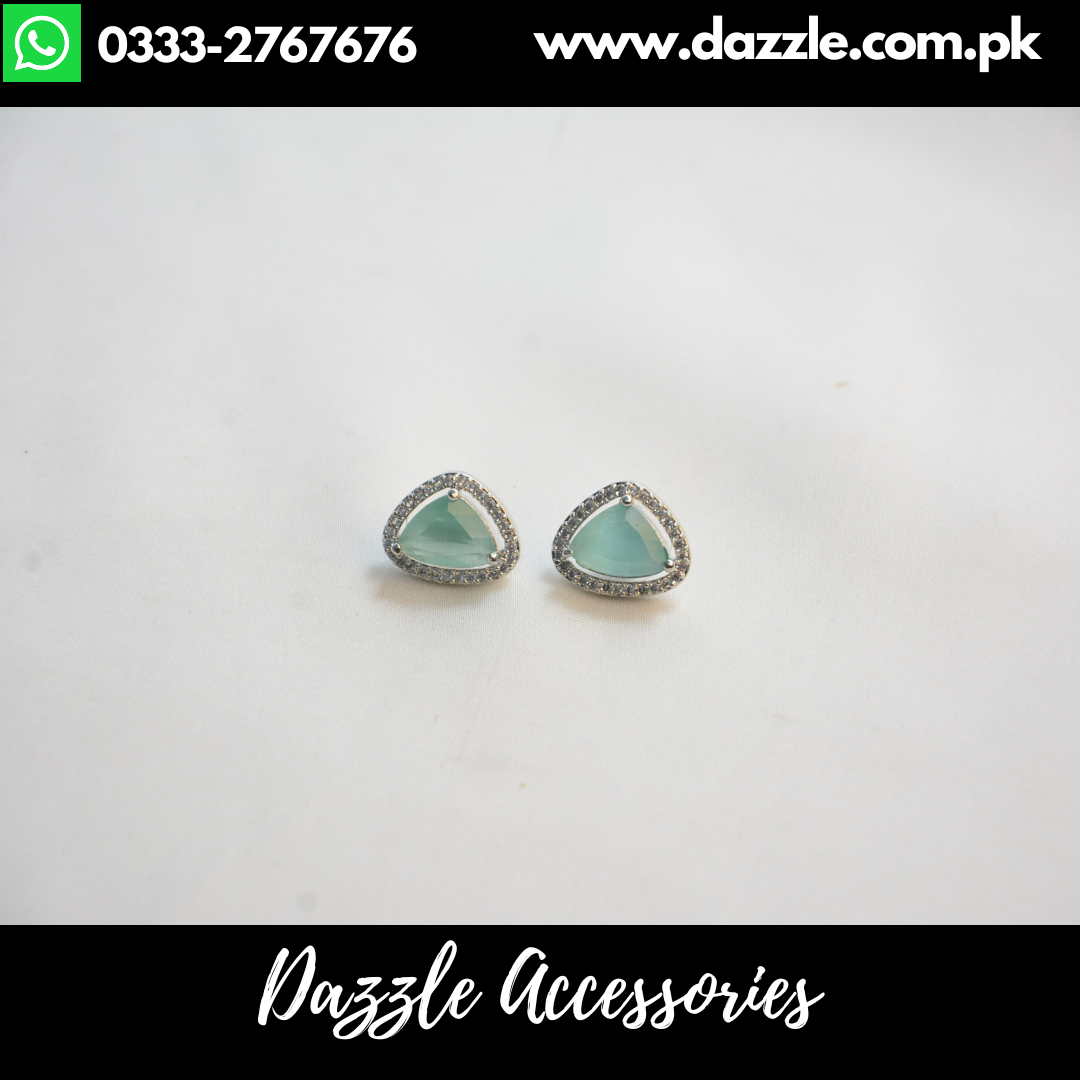 Mint Silver Plated Stud Earrings