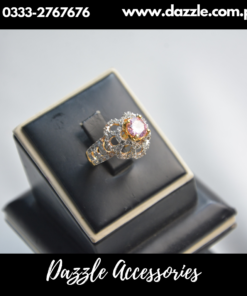 Pink Gold Plated Ring Adjustable Size