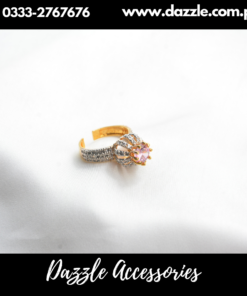 Pink Golden High Quality Adjustable Ring
