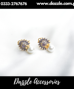 Purple Pearl Stud Earrings