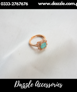 Radiant golden mint ring