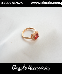 Radiant golden red ring