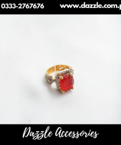 Red Gold Plated Ladies Ring