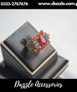 Ruby Statement Gold Plated Ring