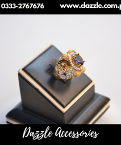 Sapphire Blue Statement Adjustable Ladies Ring