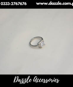 Silver Square Ring Adjustable Size