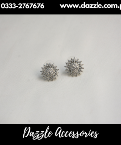 Silver Zircon Stud Earrings