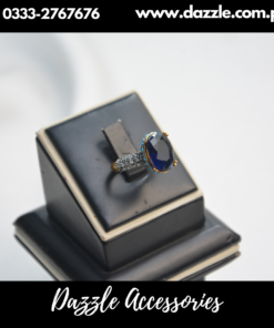 Blue Zirconia Ring Adjustable Size