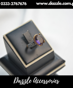 Purple Zirconia Ring Adjustable Size