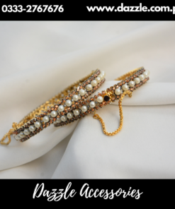 champagne pearl bangles