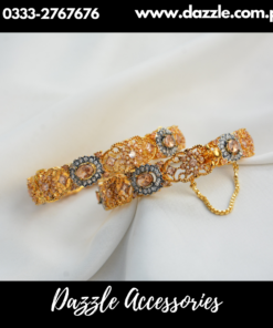 majestic champagne zircnonia bangles