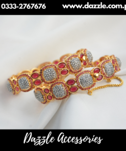 majestic ruby zircnonia bangles