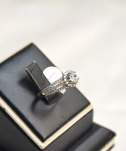 Gold Plated Solitaire Ring