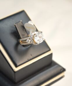 Gold Plated One Stone Ring