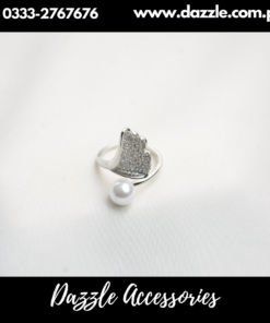 Silver Plated Statement Ladies Ring Adjustable Size