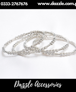 Sleek Silver Plated Bangles Set